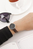  Shop Authentic Daniel Wellington Classic Petite Bristol Black Dial Brown Leather Strap Watch For Women - DW00100233 - Luxxuri