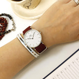  Shop Authentic Daniel Wellington Classic Roselyn White Dial Red NATO Strap Watch For Women - DW00100272 - Luxxuri