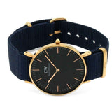  Shop Authentic Daniel Wellington Classic Bayswater Black Dial Black NATO Strap Watch For Women - DW00100281 - Luxxuri