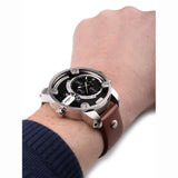  Shop Authentic Diesel SBA Dual Time Black Dial Brown Leather Strap Watch For Men - DZ7264 - Luxxuri