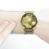  Shop Authentic Diesel Mini Daddy Gold Dial Gold Steel Strap Watch For Men - DZ7306 - Luxxuri