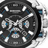  Shop Authentic Diesel BAMF Chronograph Black Dial Black Leather Strap Watch For Men - DZ7345 - Luxxuri