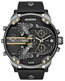  Shop Authentic Diesel Mr Daddy 2.0 Black Dial Black Leather Strap Watch For Men - DZ7348 - Luxxuri
