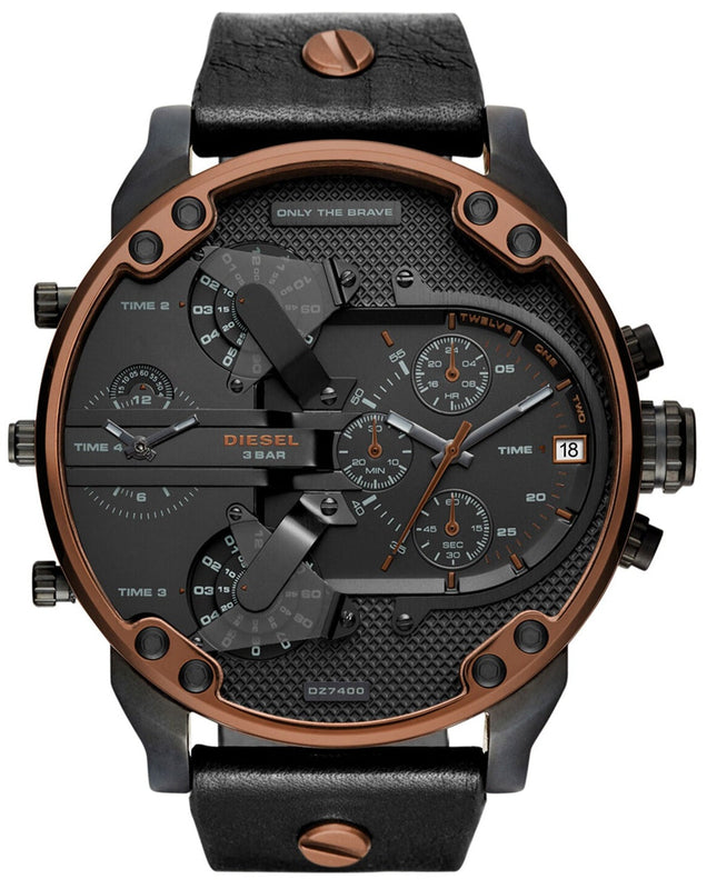  Shop Authentic Diesel Mr Daddy 2.0 Chronograph Black Dial Black Steel Strap Watch For Men - DZ7400 - Luxxuri