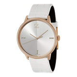  Shop Authentic Calvin Klein Accent White Dial White Leather Strap Watch for Women - K2Y2Y6KW - Luxxuri