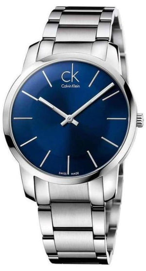  Shop Authentic Calvin Klein City Blue Dial Silver Steel Strap Watch for Men - K2G2G14N - Luxxuri