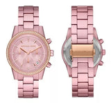  Shop Authentic Michael Kors Ritz Chronograph Rose Gold Dial Rose Gold Steel Strap Watch For Women - MK6753 - Luxxuri