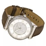  Shop Authentic Michael Kors Caitlin Quartz Silver Dial Gray Leather Strap Watch For Women - MK2377 - Luxxuri