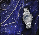  Shop Authentic Guess Confetti Diamonds Blue Dial Silver Steel Strap Watch for Women - W0774L6 - Luxxuri
