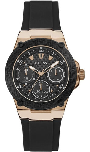  Shop Authentic Guess Zena Chronograph Black Dial Black Rubber Strap Watch For Women - W1094L6 - Luxxuri