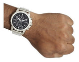  Shop Authentic Fossil Dean Chronograph Black Dial Silver Steel Strap Watch for Men - FS4542 - Luxxuri