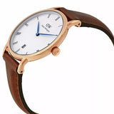  Shop Authentic Daniel Wellington Dapper St Mawes White Dial Brown Leather Strap Watch For Women - DW00100091 - Luxxuri