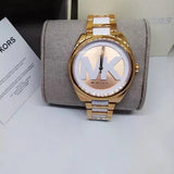  Shop Authentic Michael Kors Janelle Three Hand Rose Gold Dial Two Tone Steel Strap Watch For Women - MK7134 - Luxxuri