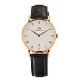  Shop Authentic Daniel Wellington Dapper Reading White Dial Black Leather Strap Watch For Women - DW00100118 - Luxxuri