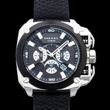  Shop Authentic Diesel BAMF Chronograph Black Dial Black Leather Strap Watch For Men - DZ7345 - Luxxuri