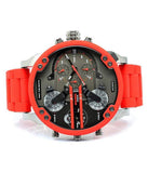  Shop Authentic Diesel Mr Daddy 2.0 Black Dial Red Steel Strap Watch For Men - DZ7370 - Luxxuri