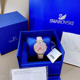  Shop Authentic Swarovski Passage Chrono Pink Dial Pink Leather Strap Watch for Women - 5580352 - Luxxuri
