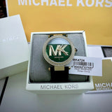  Shop Authentic Michael Kors Parker Green Dial Green Leather Strap Watch For Women - MK4724 - Luxxuri