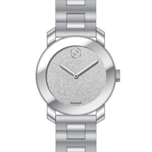  Shop Authentic Movado Bold Crystal Dot Silver Dial Silver Steel Strap Watch For Women - 3600334 - Luxxuri