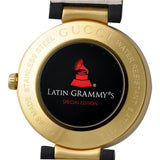  Shop Authentic Gucci Interlocking Special Edition Grammy Black Dial Black Leather Strap Watch For Men - YA133208 - Luxxuri