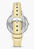  Shop Authentic Fossil Jacqueline Three-Hand White Dial Yellow Leather Strap Watch for Women - ES4812 - Luxxuri