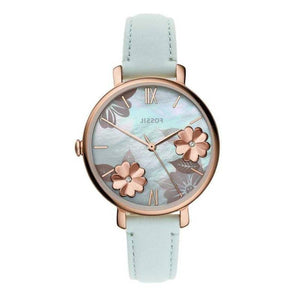  Shop Authentic Fossil Jacqueline Multi Colored Dial Blue Leather Strap Watch for Women - ES4813 - Luxxuri