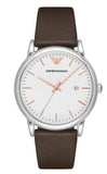  Shop Authentic Emporio Armani Herren White Dial Brown Leather Strap Watch For Men - AR11103 - Luxxuri