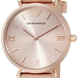  Shop Authentic Emporio Armani Gianni T-Bar Quartz Rose Gold Dial Pink Leather Strap Watch For Women - AR11001 - Luxxuri