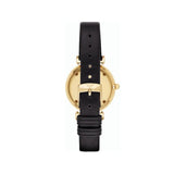  Shop Authentic Emporio Armani Gianni T-Bar Quartz Mother of Pearl Dial Black Leather Strap Watch For Women - AR1910 - Luxxuri