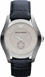  Shop Authentic Emporio Armani Valente Quartz Silver Dial Grey Leather Strap Watch For Men - AR1666 - Luxxuri