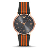  Shop Authentic Emporio Armani Kappa Quartz Grey Dial Two Tone Nylon Strap Watch For Men - AR11014 - Luxxuri
