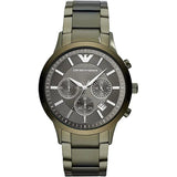  Shop Authentic Emporio Armani Renato Chronograph Quartz Grey Dial Green Steel Strap  Watch For Men - AR11117 - Luxxuri