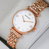  Shop Authentic Emporio Armani Gianni T-Bar Quartz White Dial Rose Gold Steel Strap Watch For Women - AR11267 - Luxxuri