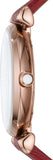  Shop Authentic Emporio Armani Gianni T-Bar Analog Mother of Pearl Dial Red Leather Strap Watch For Women - AR11322 - Luxxuri