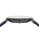  Shop Authentic Emporio Armani Modern Slim Analog Silver Dial Blue Leather Strap Watch For Men - AR11214 - Luxxuri