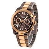  Shop Authentic Fossil Perfect Boyfriend Multifunction Brown Dial Two Tone Steel Strap Watch for Women - ES4284 - Luxxuri