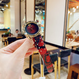  Shop Authentic Versace Shadov Quartz Red Dial Red Leather Strap Watch for Women - VEBM00918 - Luxxuri