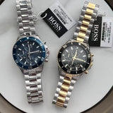  Shop Authentic Hugo Boss Admiral Black Dial Two Tone Steel Strap Watch for Men - 1513908 - Luxxuri
