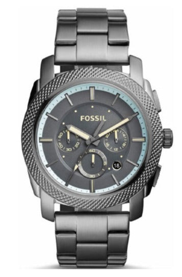  Shop Authentic Fossil Machine Chronograph Grey Dial Grey Steel Strap Watch for Men - FS5172 - Luxxuri