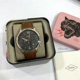  Shop Authentic Fossil Neutra Chronograph Black Dial Brown Leather Strap Watch for Men - FS5408 - Luxxuri