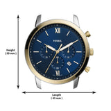  Shop Authentic Fossil Neutra Chronograph Blue Dial Two Tone Steel Strap Watch for Men - FS5706 - Luxxuri