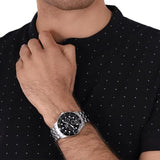  Shop Authentic Fossil FB-01 Chronograph Black Dial Silver Steel Strap Watch for Men - FS5837 - Luxxuri