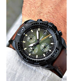  Shop Authentic Fossil Bronson Chronograph Black Dial Brown Leather Strap Watch for Men - FS5856 - Luxxuri