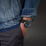  Shop Authentic Diesel Mega Chief Chronograph Black Dial Black Leather Strap Watch For Men - DZ4500 - Luxxuri
