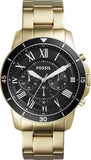  Shop Authentic Fossil Inscription Automatic Black Dial Gold Steel Strap Watch for Men - FS5267 - Luxxuri