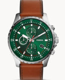  Shop Authentic Fossil Dillinger Luggage Chronograph Green Dial Brown Leather Strap Watch for Men - FS5734 - Luxxuri