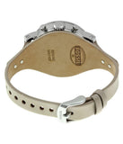  Shop Authentic Fossil Boyfriend White Dial Beige Leather Strap Watch for Women - ES3811 - Luxxuri