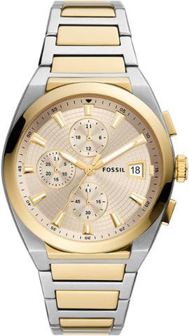  Shop Authentic Fossil Everett Chronograph Gold Dial Two Tone Steel Strap Watch for Men - FS5796 - Luxxuri