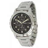  Shop Authentic Fossil Dean Chronograph Black Dial Silver Steel Strap Watch for Men - FS4542 - Luxxuri