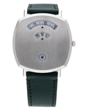  Shop Authentic Gucci Grip Quartz Silver Dial Green Leather Strap Watch For Women - YA157404 - Luxxuri